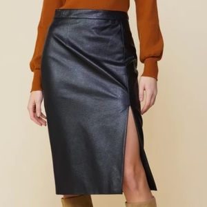 Vegan Leather Pencil Skirt